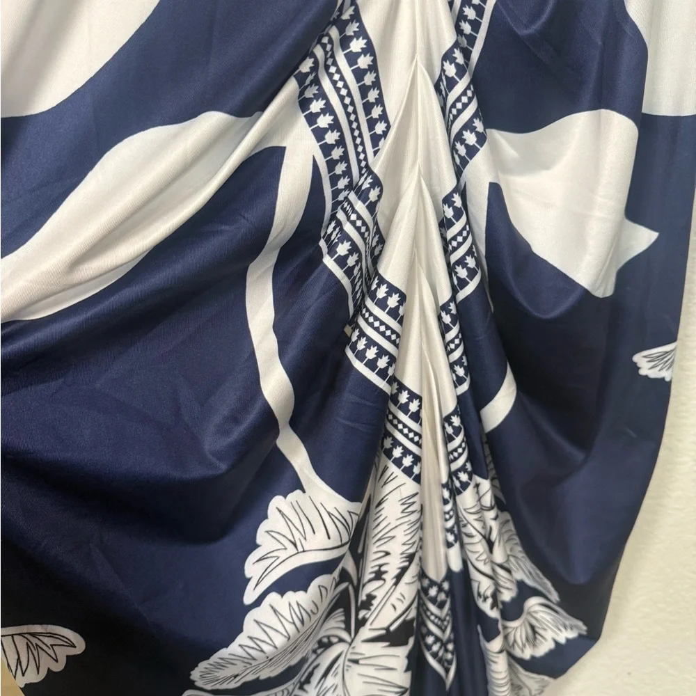 Commense Printed Deep V-Neck Midi Dress - Picture 8 of 8